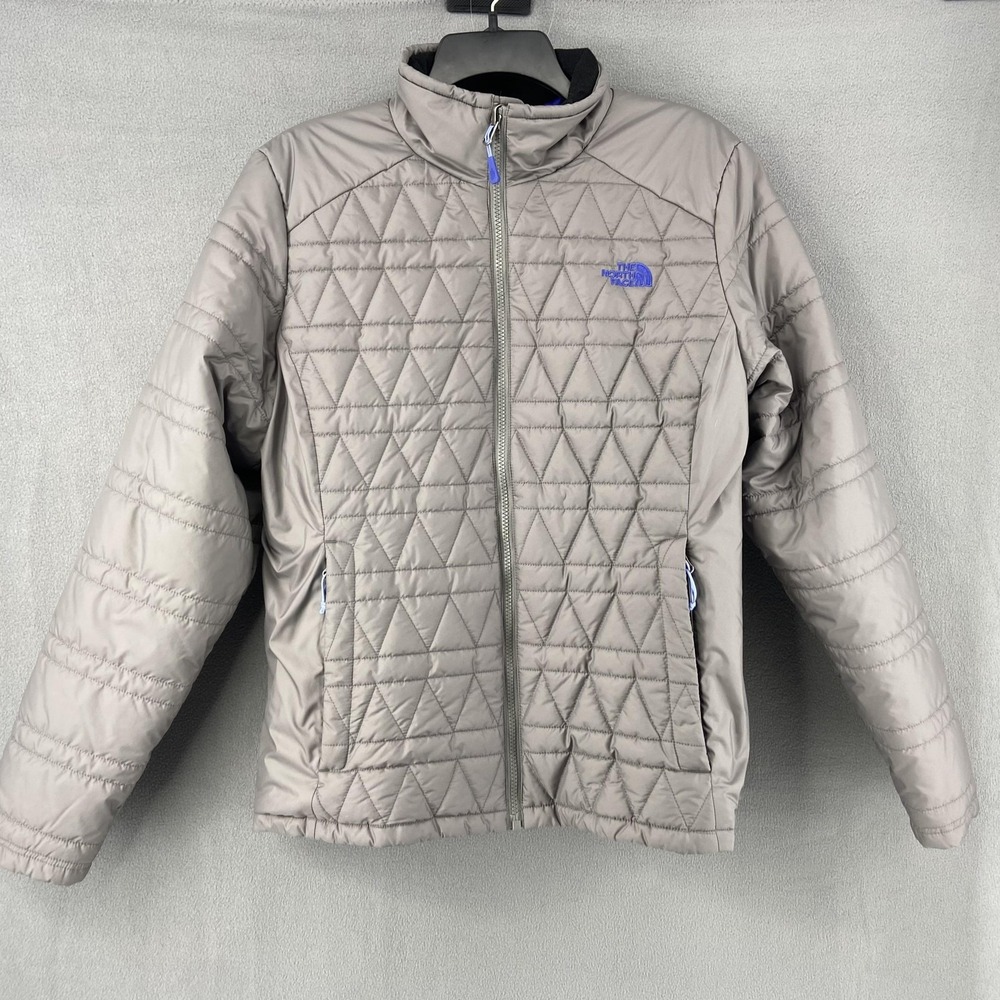 The North Face Jacket Womens Medium Gray ThermoBall Quilted Insulated‎ NF0A2SVF
